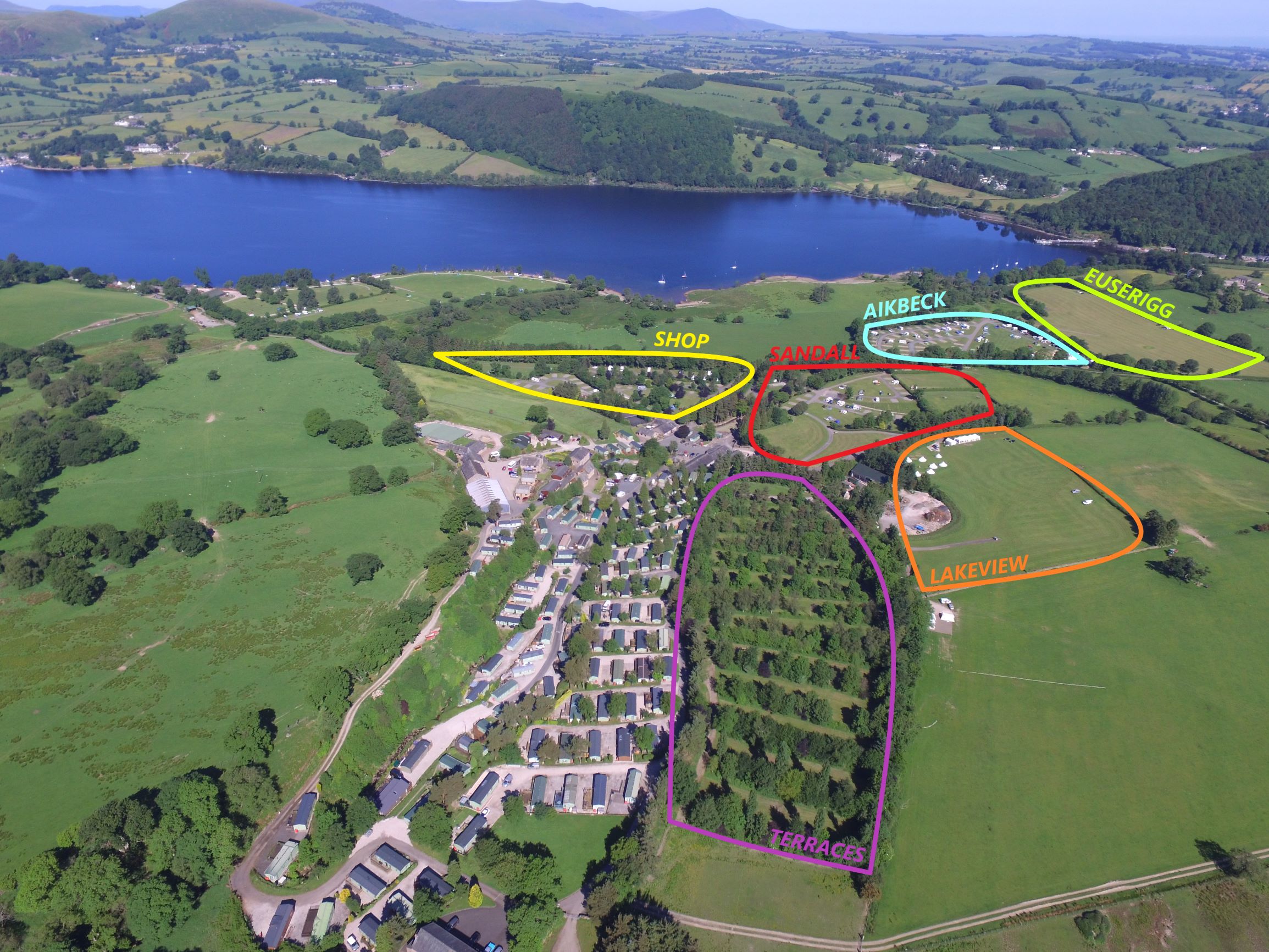 Aerial view of Park Foot site